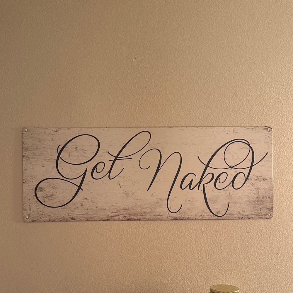 Amazon Cream and Black Wall Art Sign